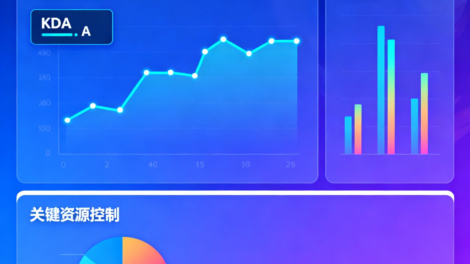 爱游戏中心实时数据面板展示AI胜率曲线、KDA、经济差和关键资源控制